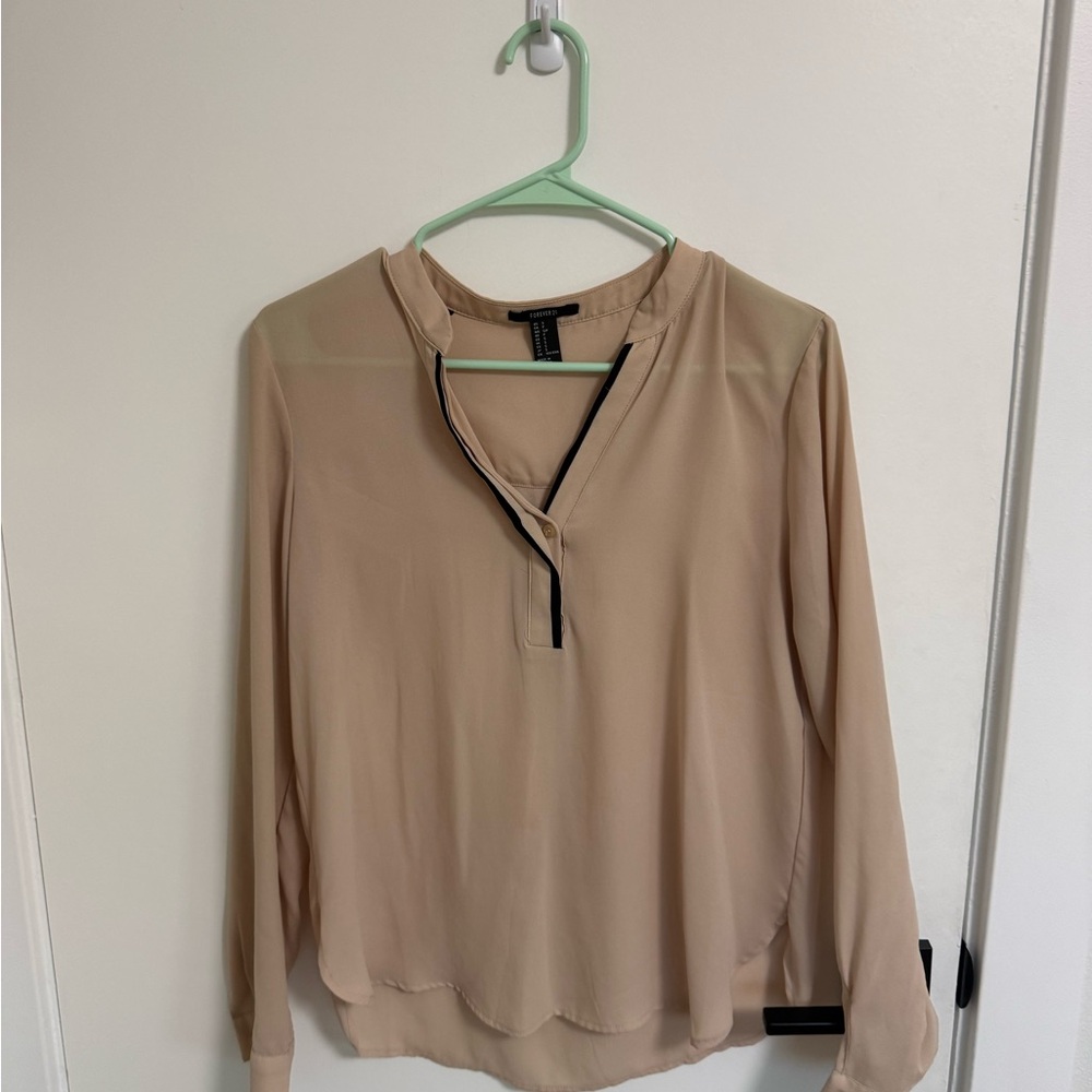 Beige blouse size small